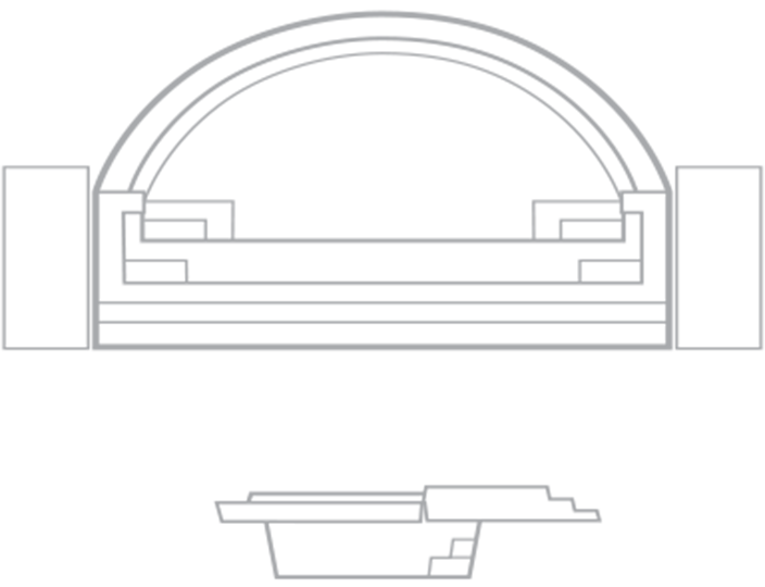 The Glimmer pool shape drawing