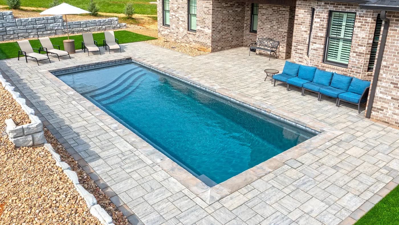 The Bliss fiberglass pool by Imagine Pools