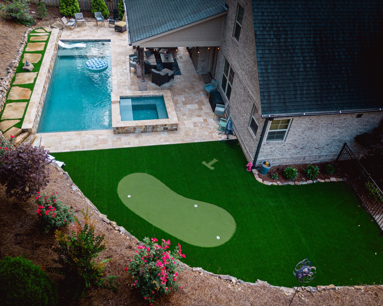 The Travertine Revival, Hardscape Redo, Travertine & Turf in East Tennessee - photo 1